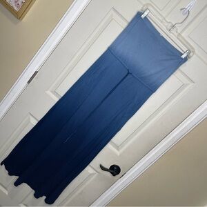 Young Fabulous & Broke Dip Blue Long Strapless Maxi Dress Size XS